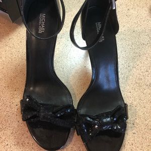 Michael Kors sequin bow heels